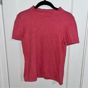 Boden Cashmere Blend Pink Short Sleeve Blouse